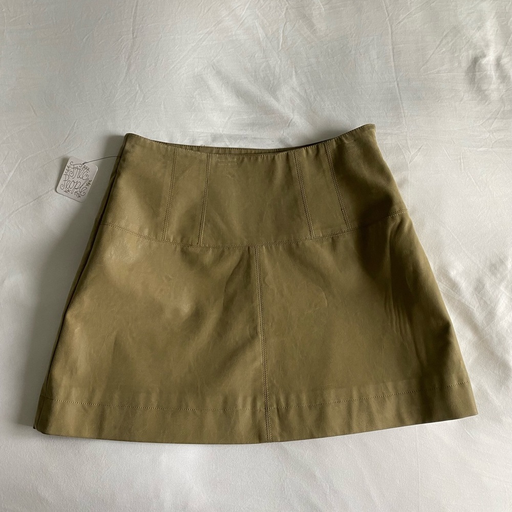 Free People NWT suede/leather mini skirt